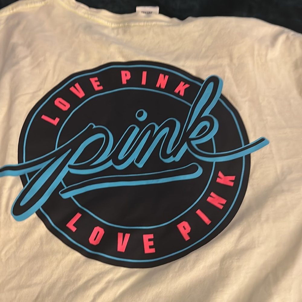 2 Pink Victoria Secret size Large T-shirts never worn